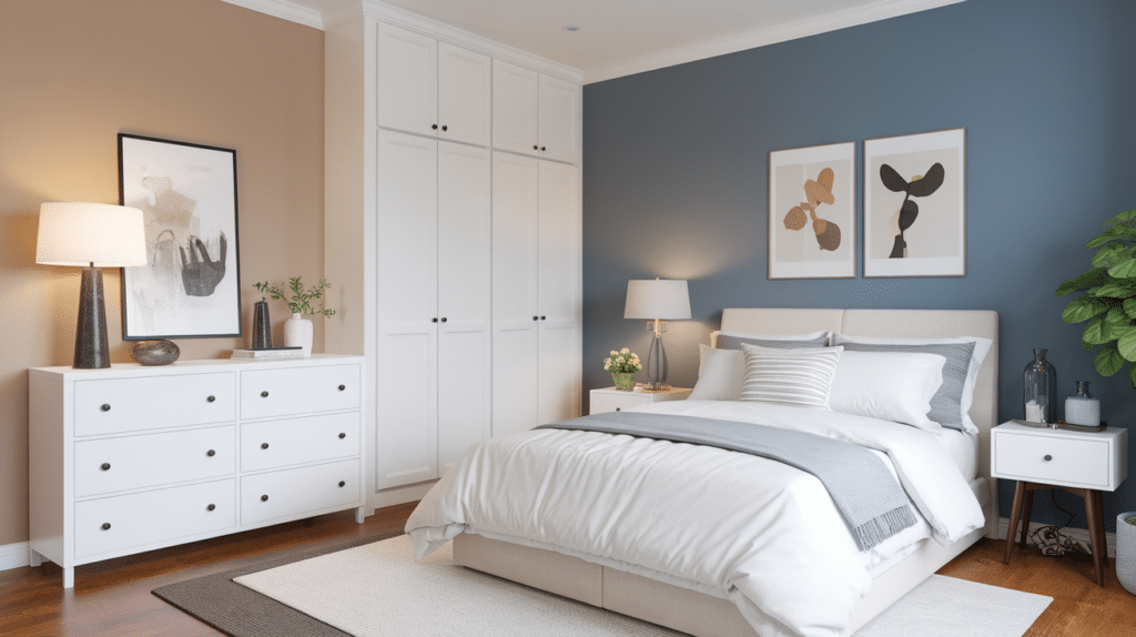 use white storage furniture