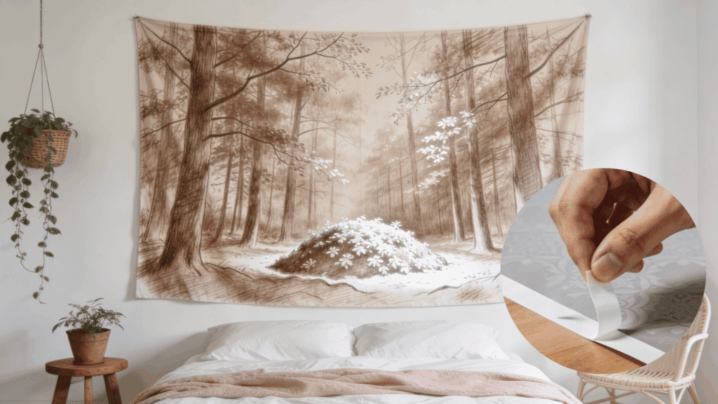 using adhesive strips