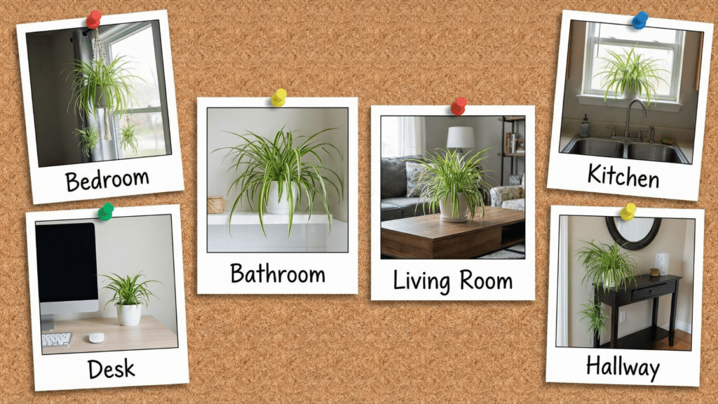 where to place spider plants in your home