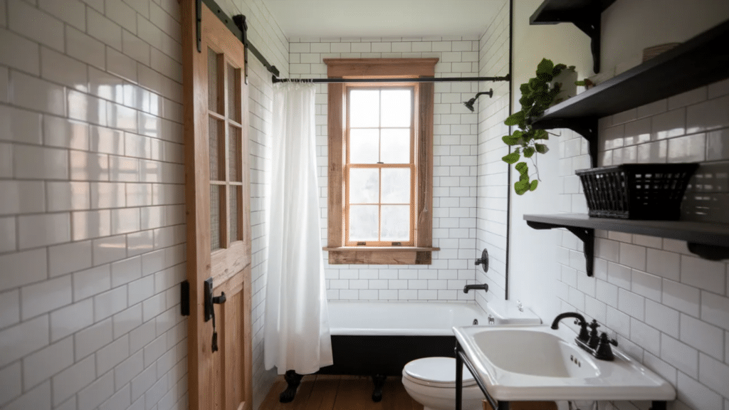 white brick or tile walls