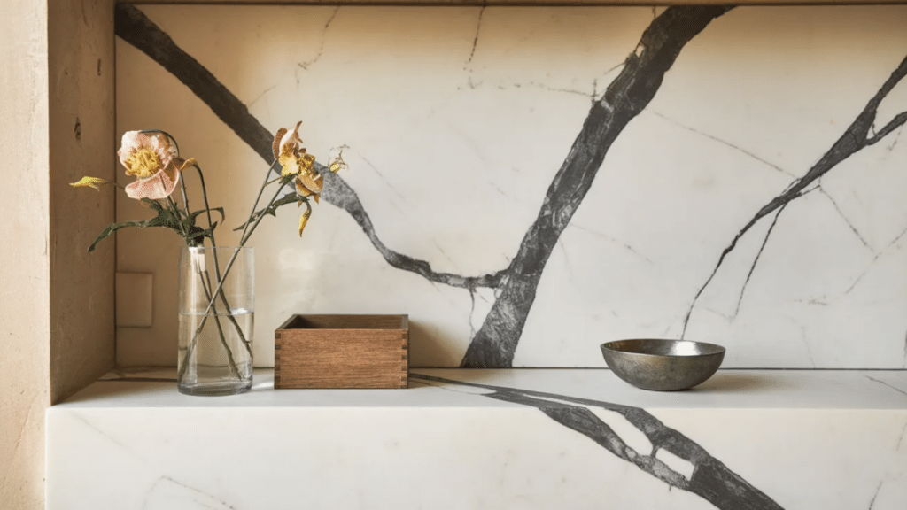 white marble with black veins