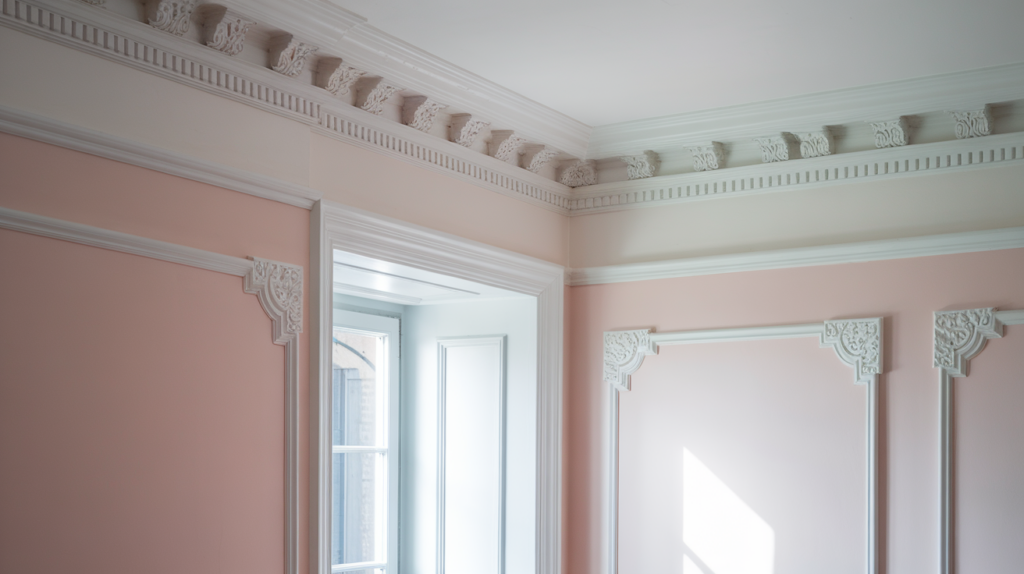 white trim and moldings