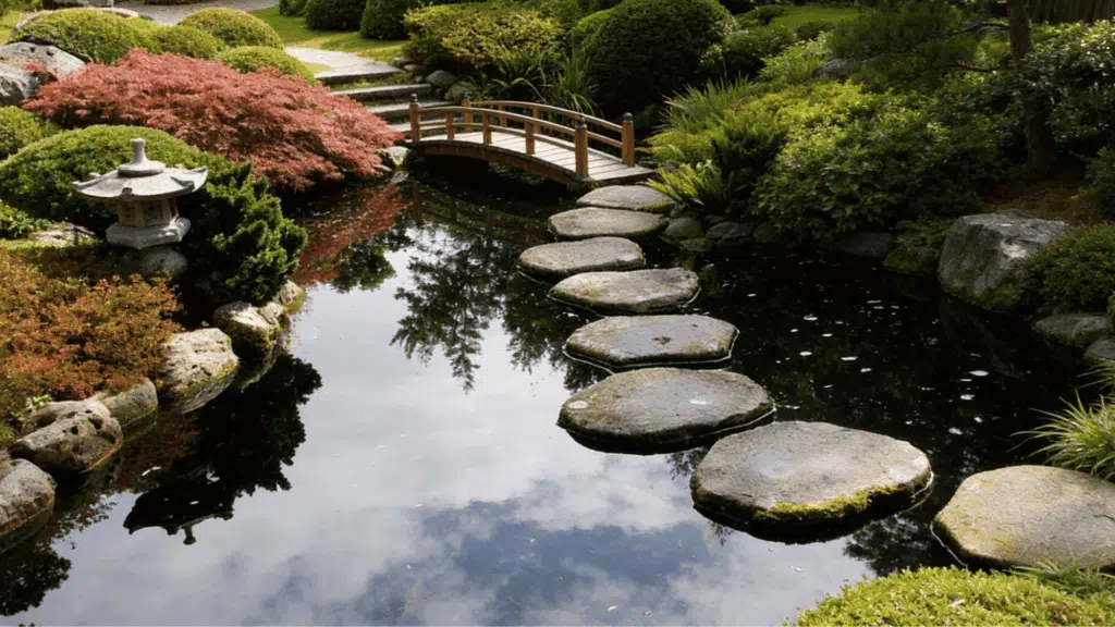 zen inspired flower garden