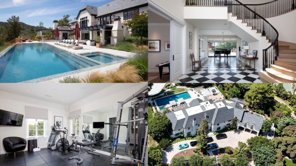 Aerial View of Justin Bieber's The Beverly Hills Mansion Current Primary Residence