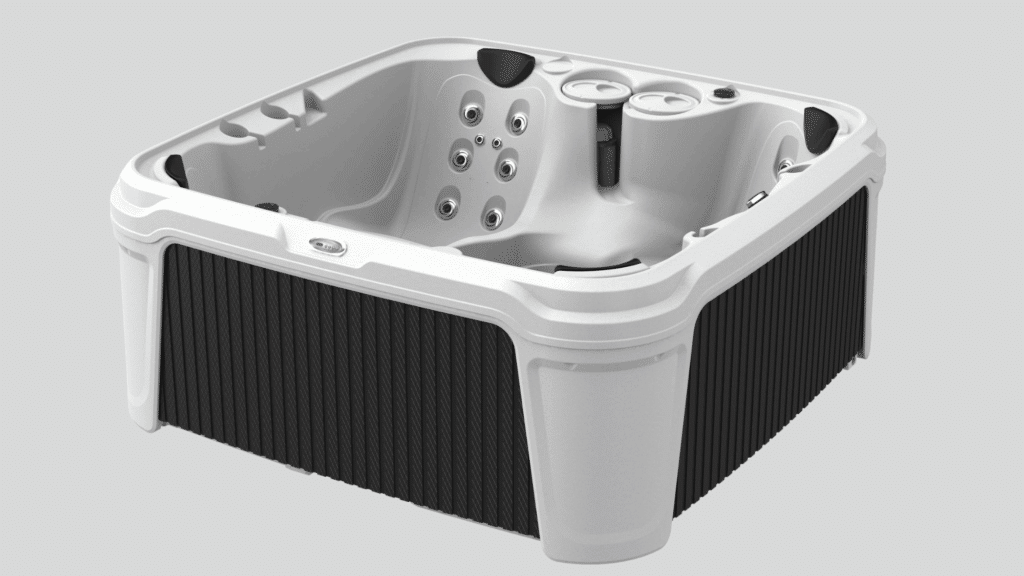 An AquaRest DayDream 3500 hot tub against a light grey background.