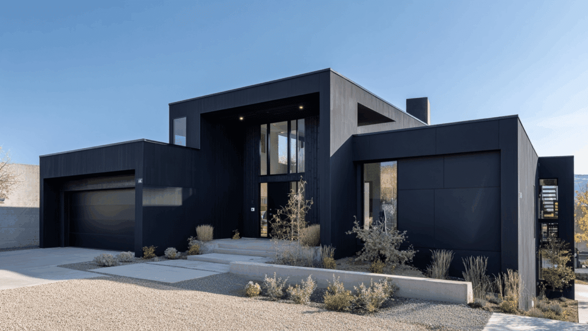 Black Modern House Exterior Ideas to Boost Curb Appeal - Opple House