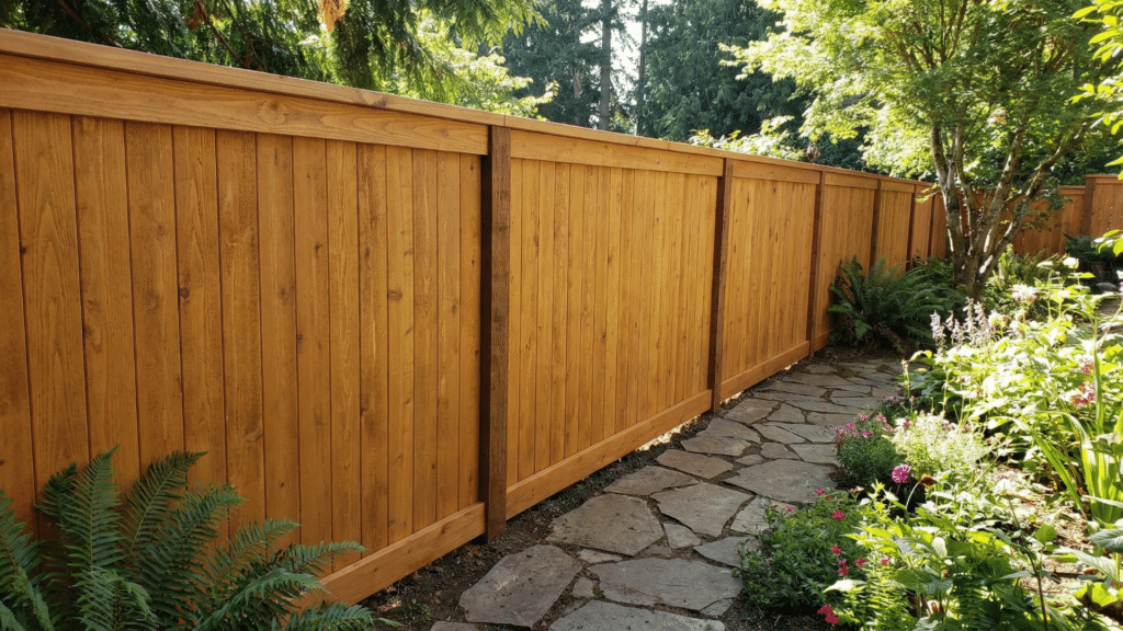 Decorative cap and trim fence with finished edges and solid body