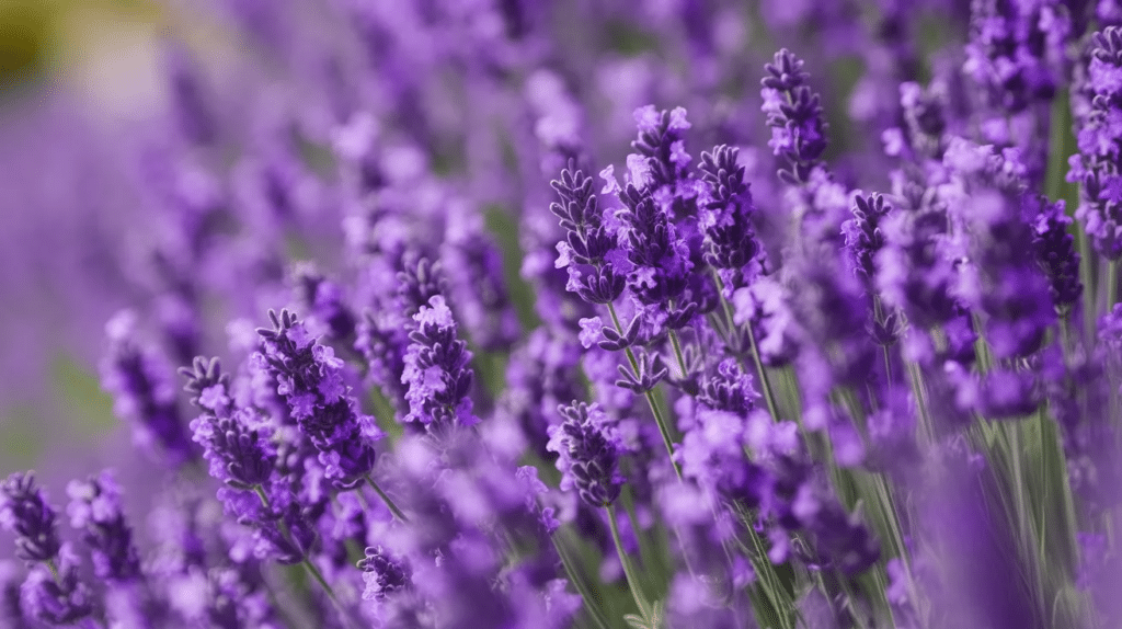 When Does Lavender Bloom Each Year? Lavender blooming in a backyard garden on a sunny day