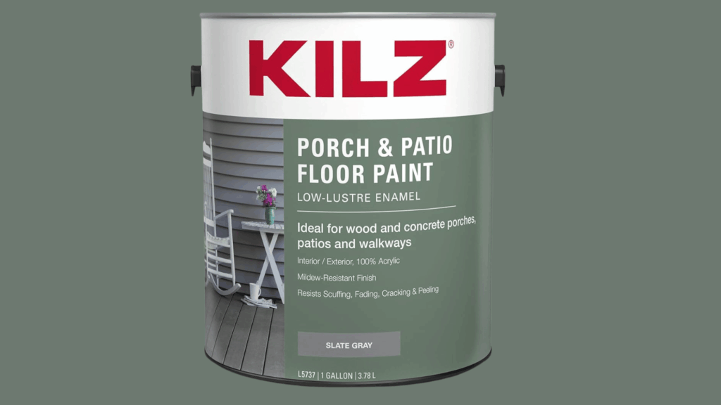 Metal can of KILZ InteriorExterior Latex Floor Paint