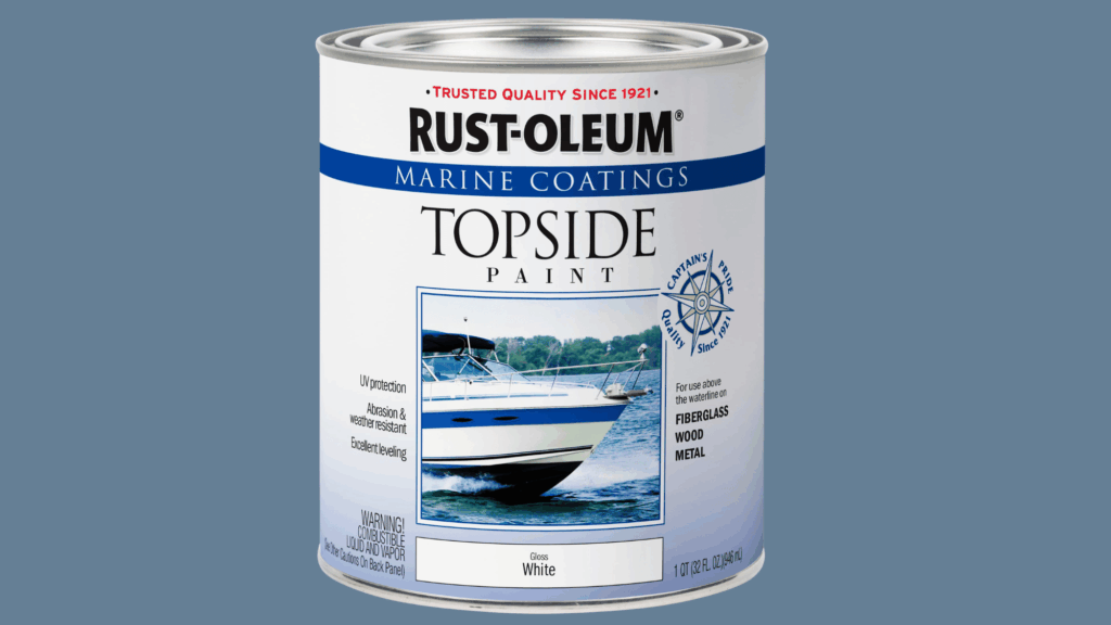 Metal can of Rust-Oleum Marine Topside Paint (1)