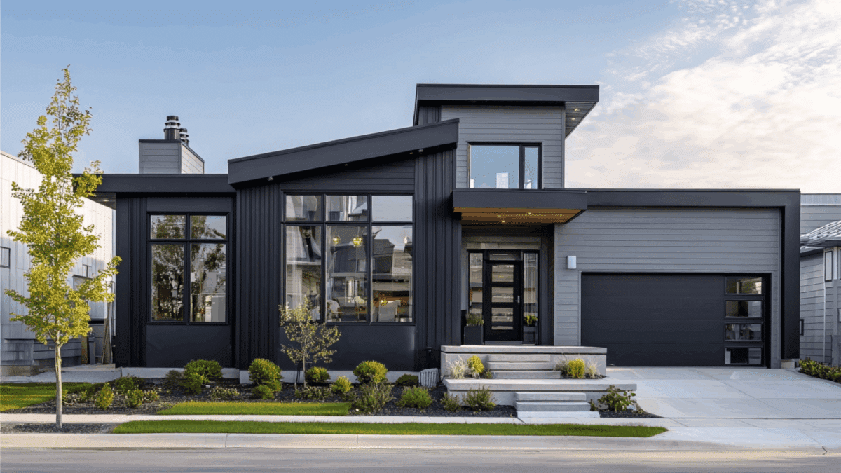 Black Modern House Exterior Ideas to Boost Curb Appeal - Opple House