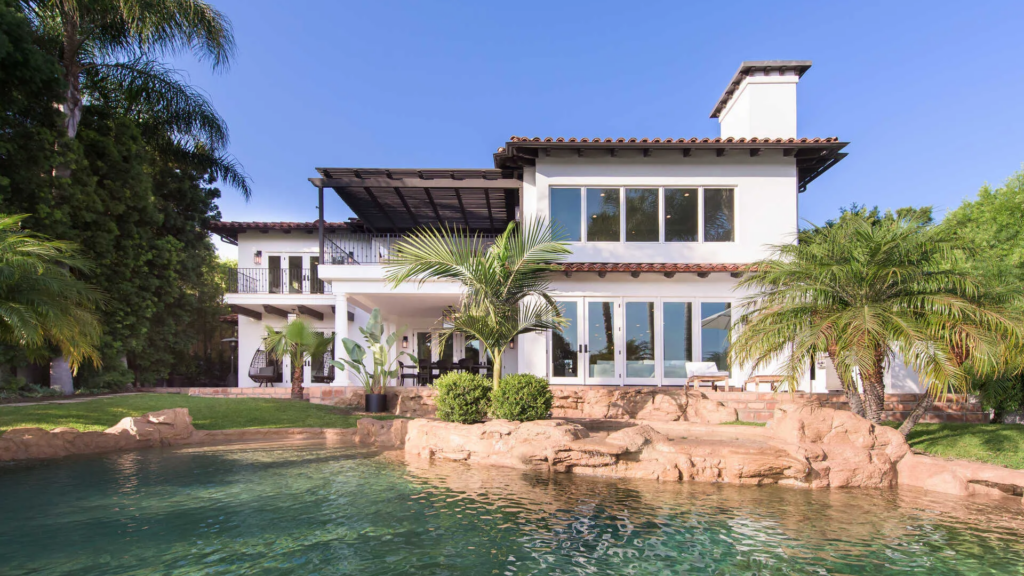 View of Justin Bieber's The Toluca Lake Estate Rental