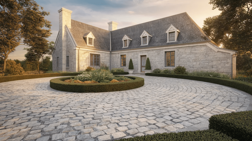 cobblestone-circular-driveway