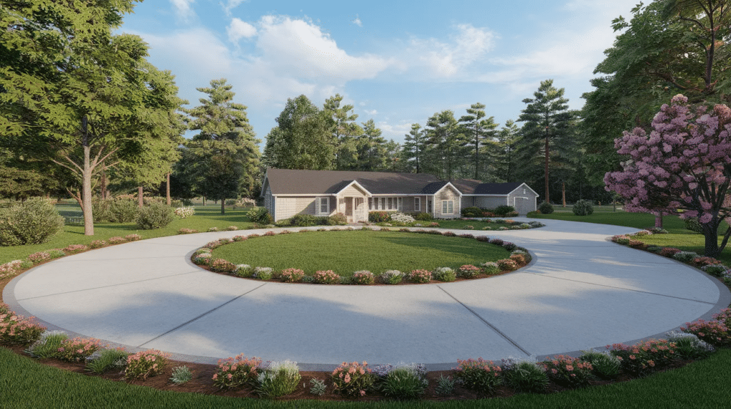 horseshoe-shaped-driveway