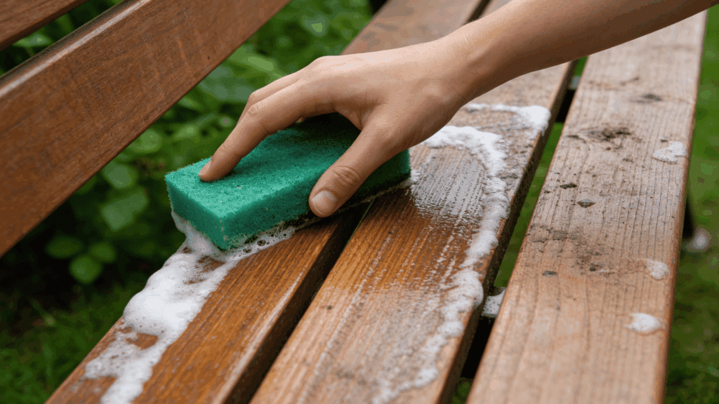 let the cleaner sit then scrub with a scouring pad