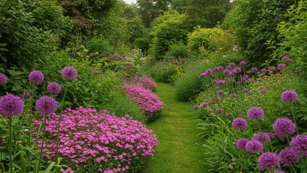 long blooming perennial garden layout plan