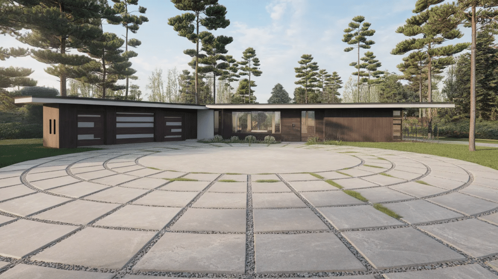 modern-circle-driveway-with-large-square-pavers