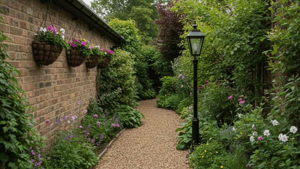 narrow side yard perennial layout plan