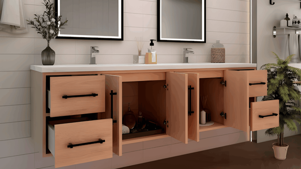 a japanese bathroom design with stone wall sink modern mirror and minimalist decor for a cozy look