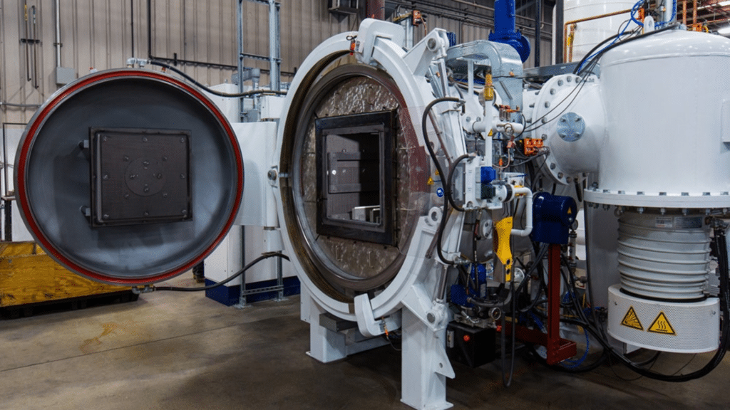 a vacuum brazing furnace for metalwork