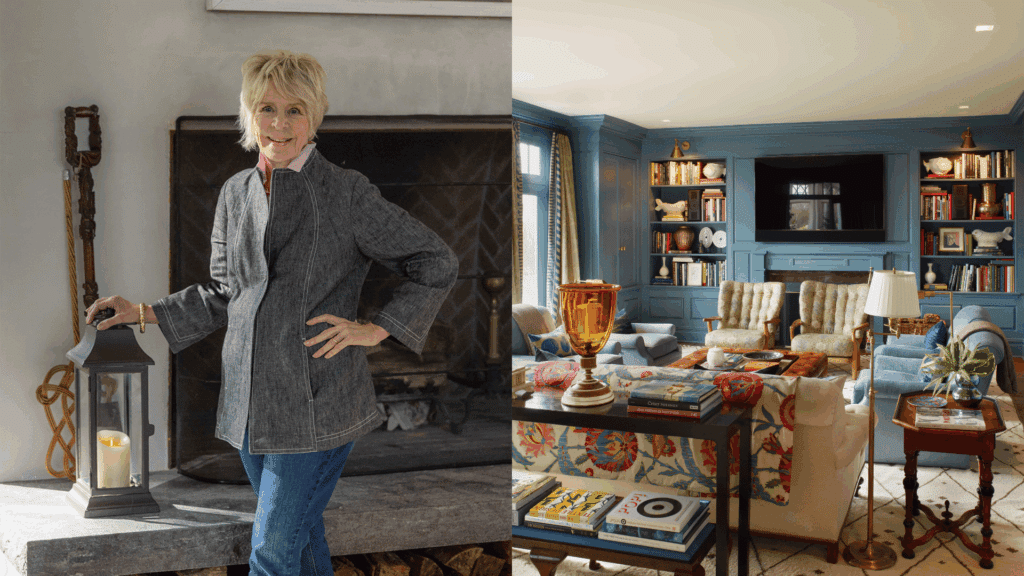 bright modern interior with bookshelves and cozy natural light seating area