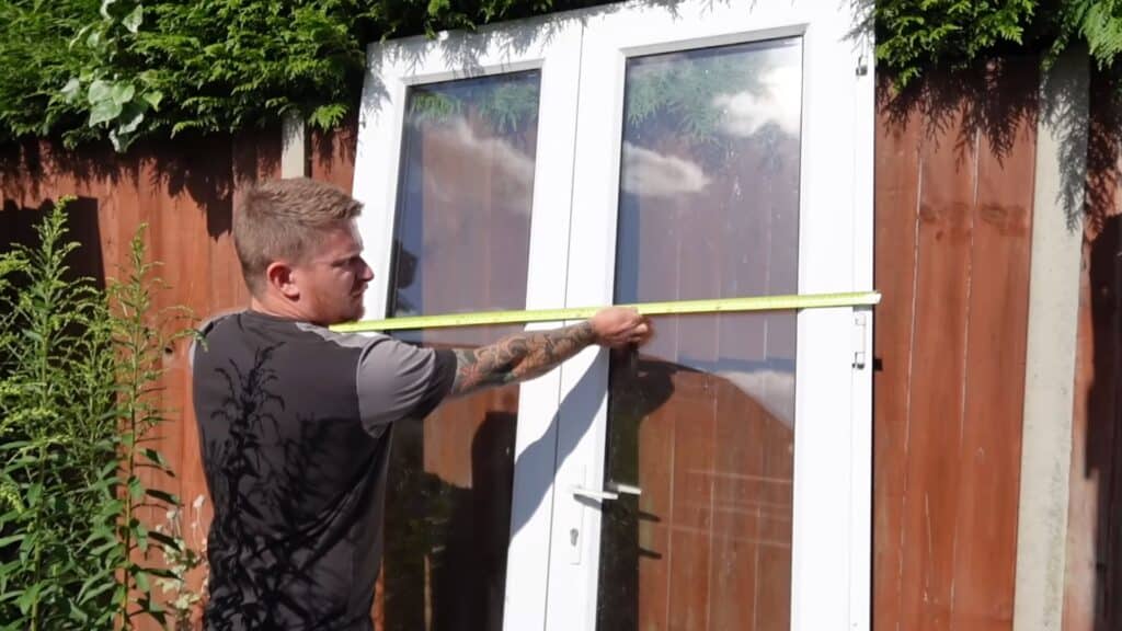 constructing the front wall and creating a strong door frame with proper spacing