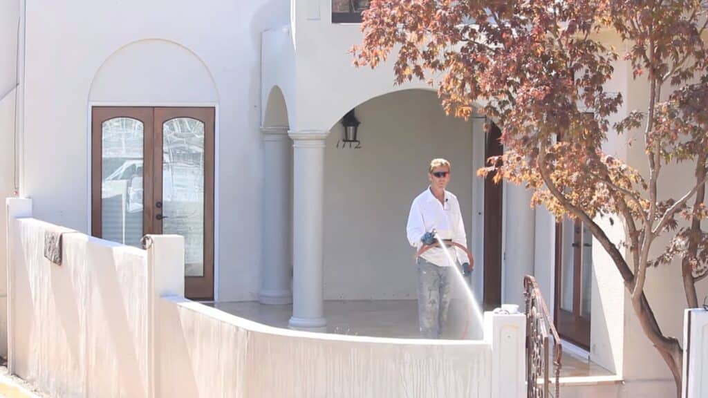 cured stucco dash finish wall ready for painting after proper drying period