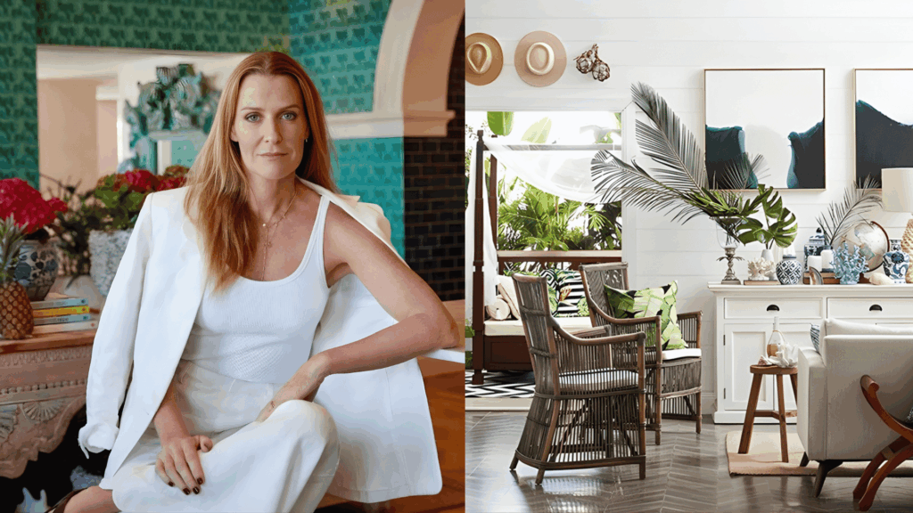 fresh tropical style interior with natural light and relaxed modern decor vibe