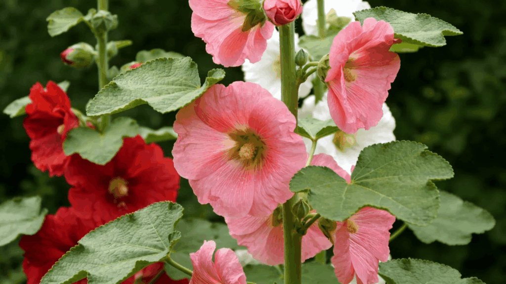 hollyhock plant growing steps also showing when to plant pansies for good growth