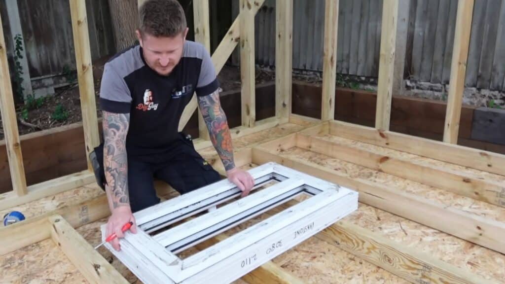 marking and framing a window opening with extra support for strength and proper fitting