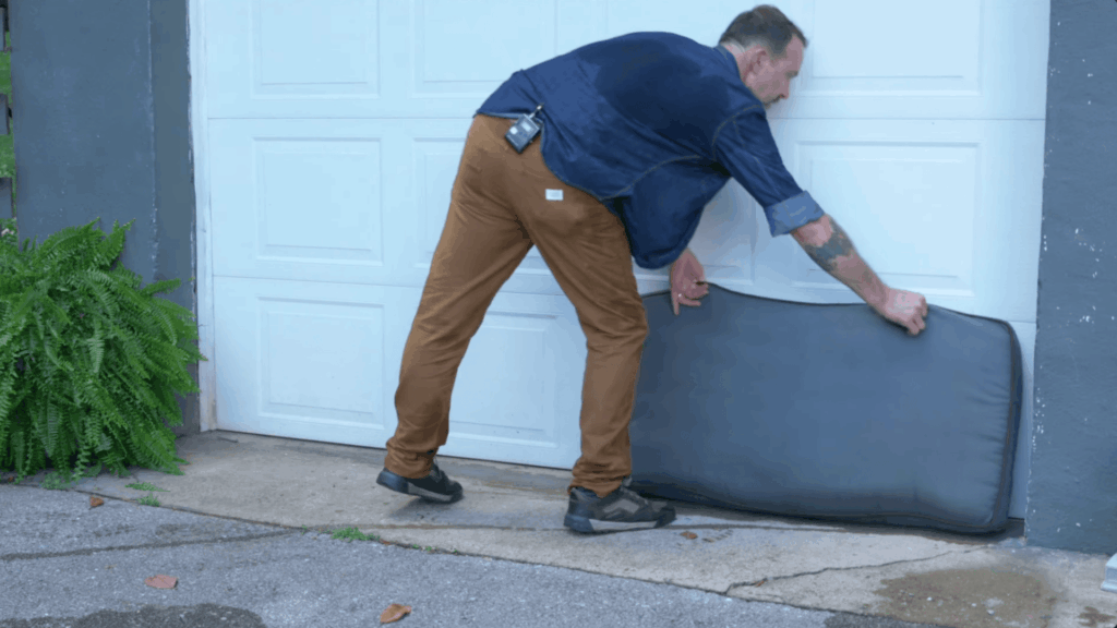 placing outdoor cushions in sunlight to dry fully and prevent moisture buildup or smell
