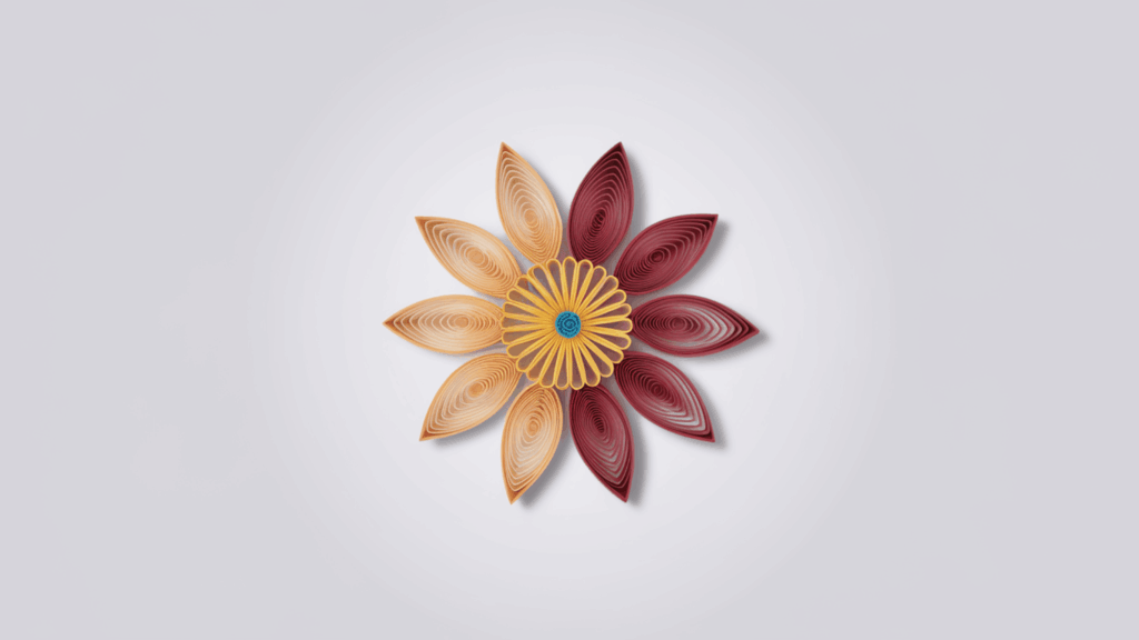 quilled paper flowers flower crafts made with rolled paper strips forming colorful petals and center