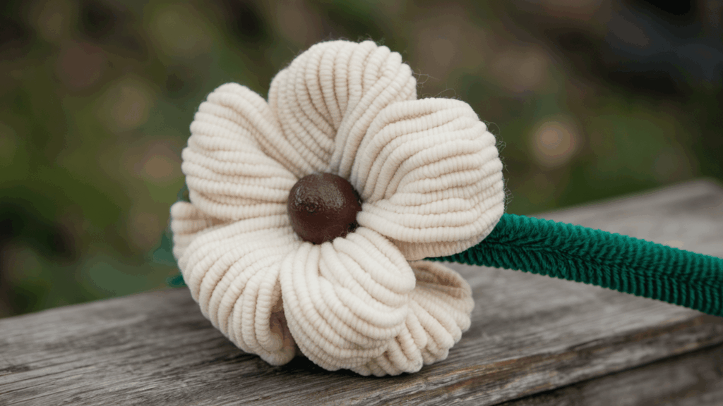yarn wrapped flowers flower crafts made with soft yarn wrapped petals and green stem