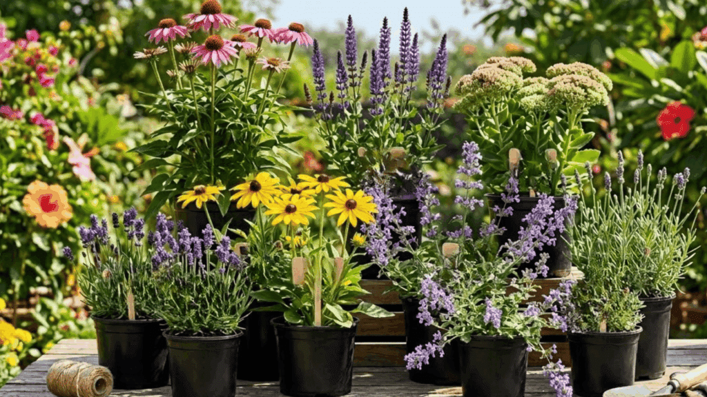 best low maintenance full sun perennial flowers in bright garden display