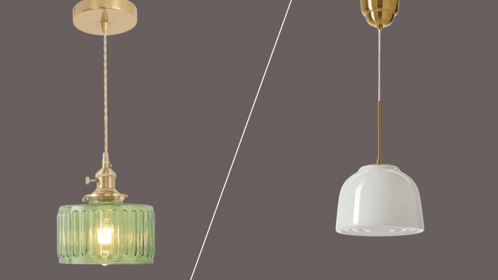 colored glass pendant light with vibrant shades casting decorative light patterns enhancing playful interiors