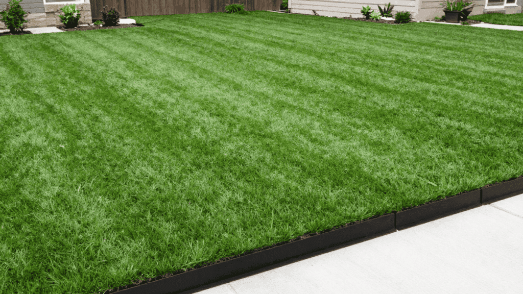 install artificial grass for low maintenance landscaping with clean green lawn and no need for mowing or watering