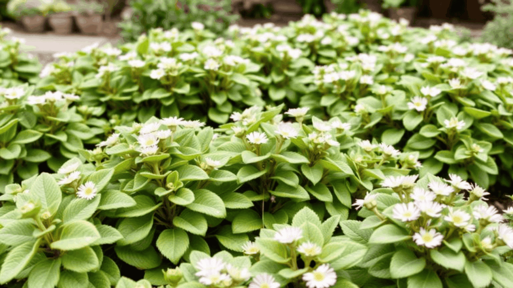 plant ground covers for low maintenance landscaping with dense green plants covering soil to reduce weeds and care