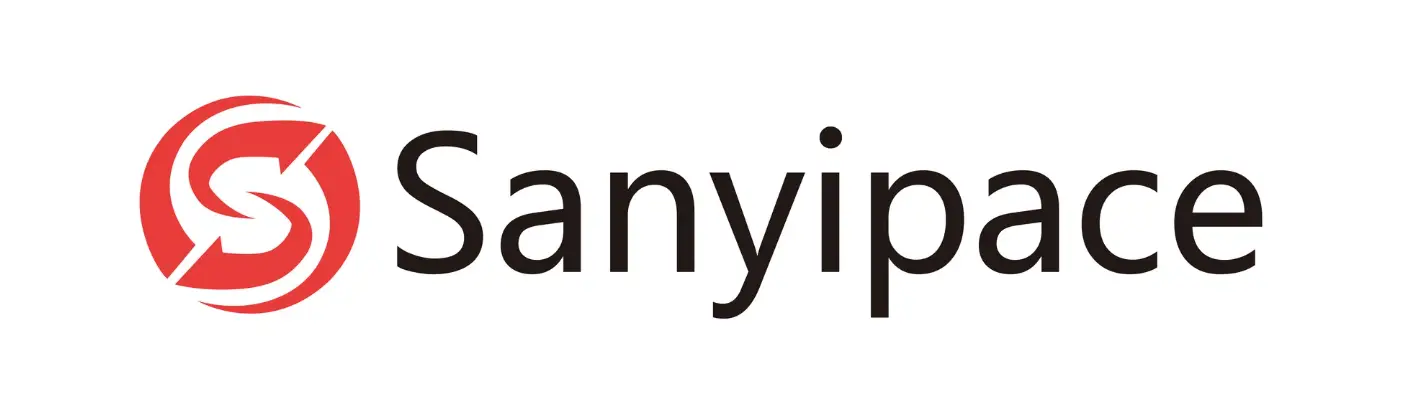 Red and white stylized logo with bold sans-serif text on white background