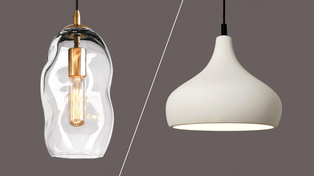 sculptural art pendant light with flowing artistic shape creating a bold modern focal point in a stylish interior space