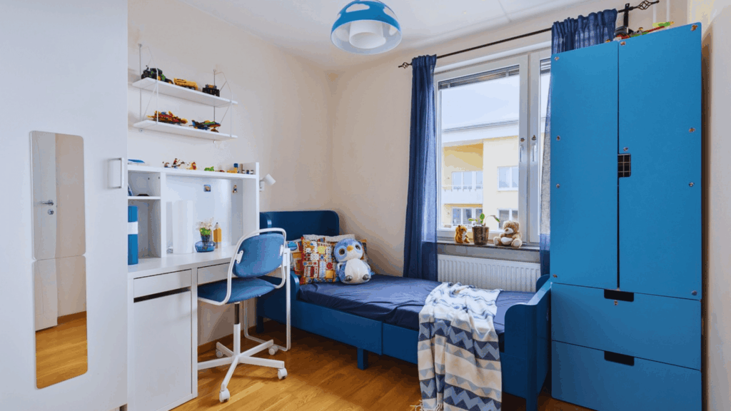 25 Best Teen Boy Bedroom Ideas to Try Now teen boy bedroom ideas with blue bed study desk shelves clean layout and natural light