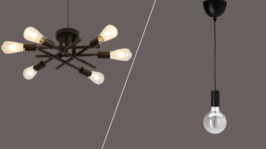 vintage edison bulb fixture with exposed filament bulbs adding rustic charm and warm nostalgic lighting