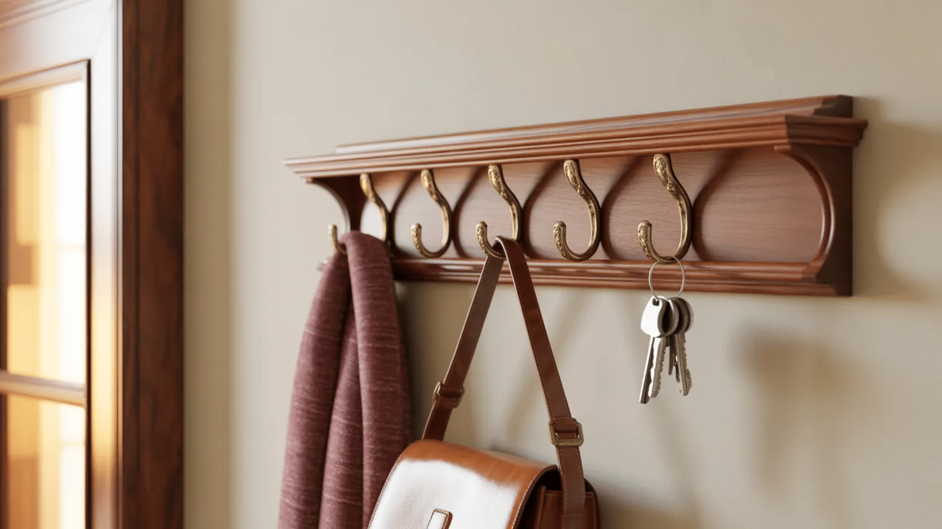 an entryway wall hook rack is a practical and stylish wood project that keeps your space organized