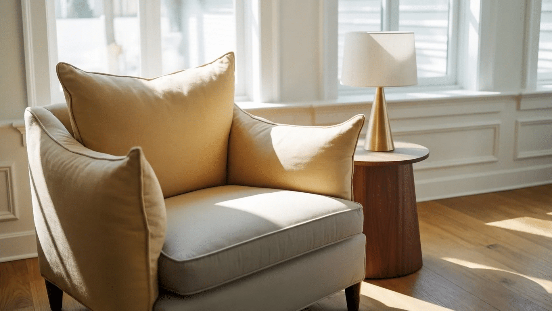 armchair with cushioned seat supportive arms and sturdy frame designed for comfortable relaxing seating in living room spaces