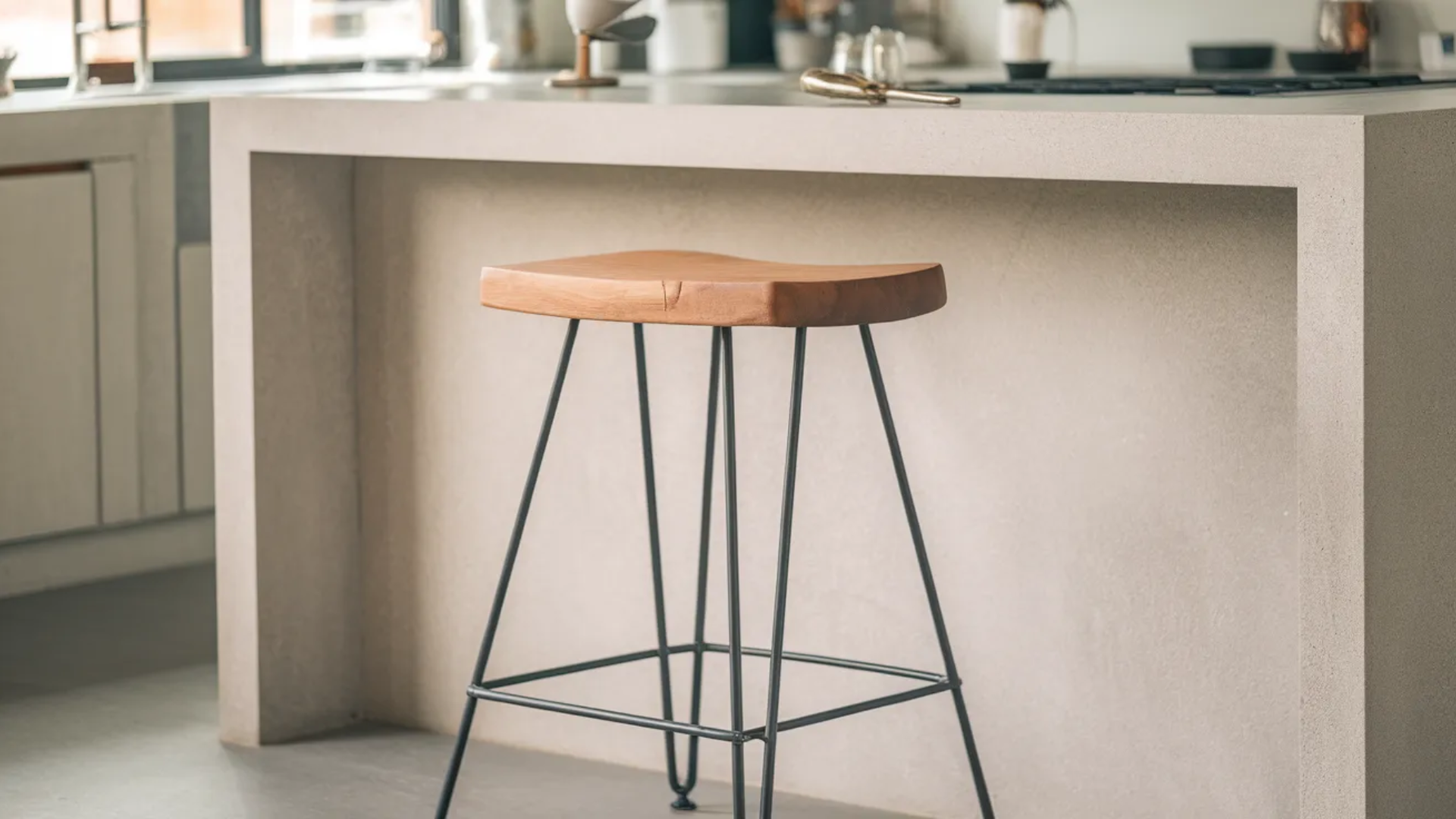 bar stool with tall seat and footrest designed for kitchen counters breakfast bars or bar tables