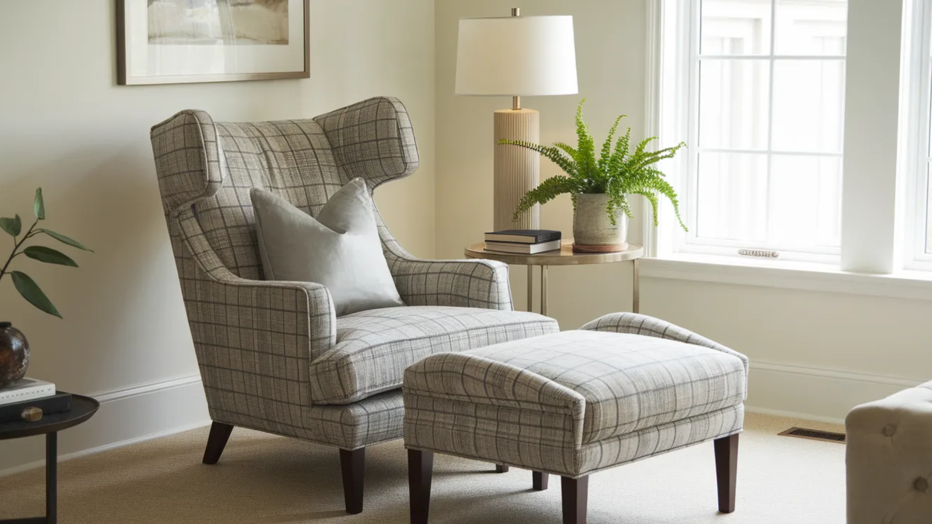 chaise accent chair with extended lounge style seat and decorative upholstery for stylish living room seating