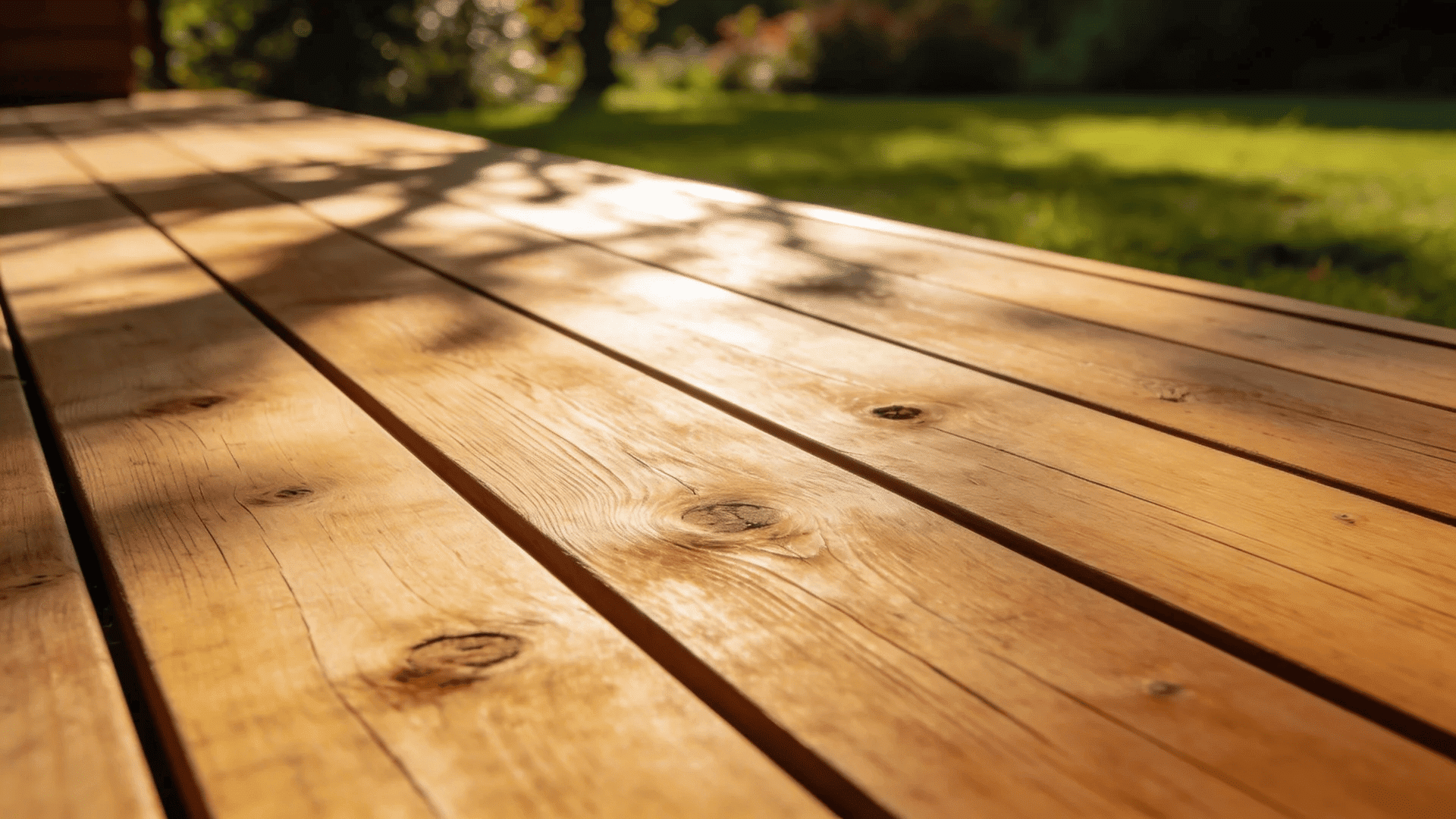 deck color ideas close view of natural wood deck boards with warm tones and sunlight shadows on surface
