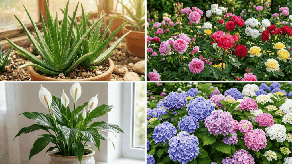 What Indoor Plants Like Coffee Grounds? different indoor plants like peace lily roses aloe vera coffee grounds