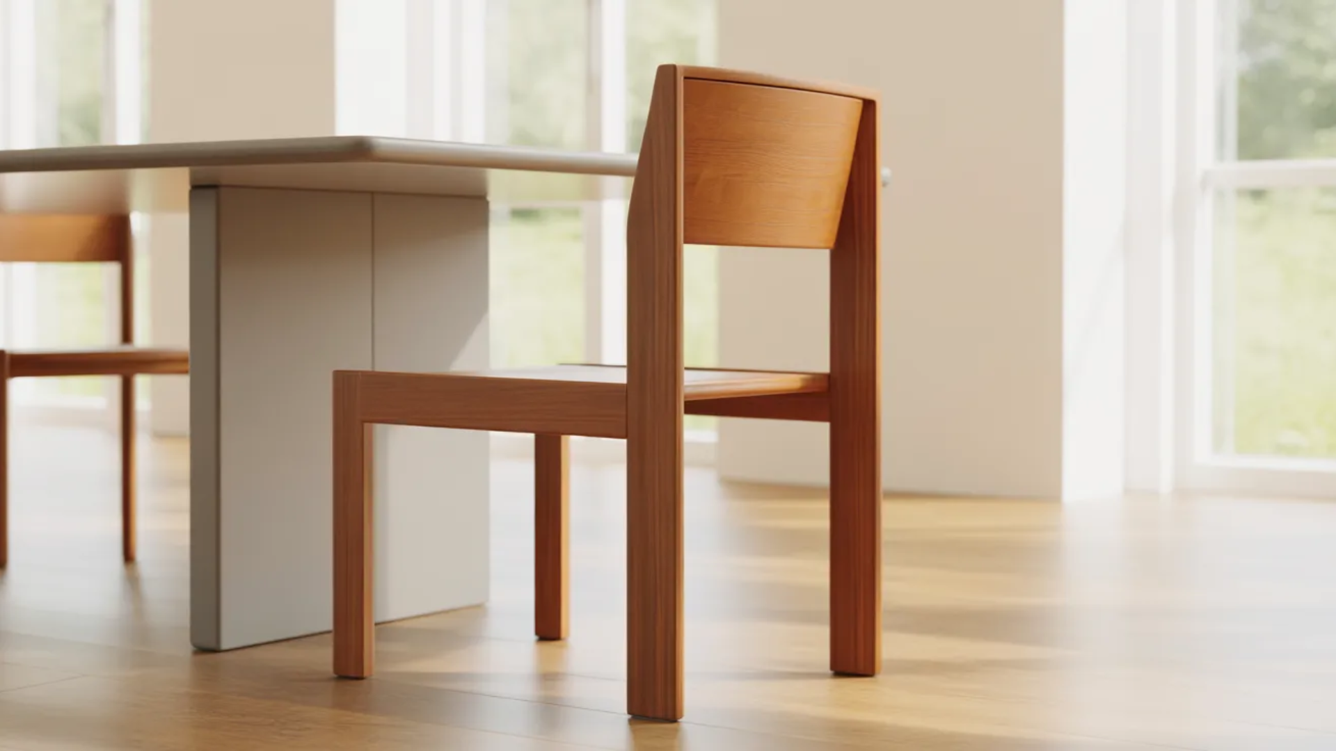 dining chair with upright backrest and comfortable seat designed for everyday seating at dining tables