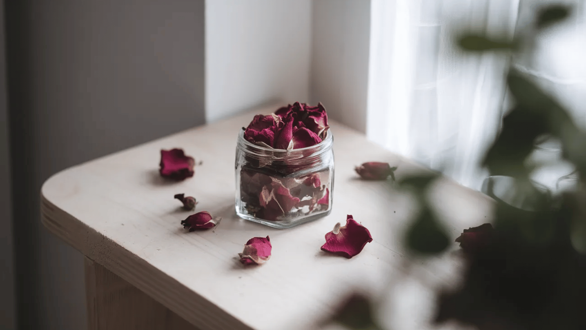 dried rose petals in a jar for best methods to dry rose petals for preservation