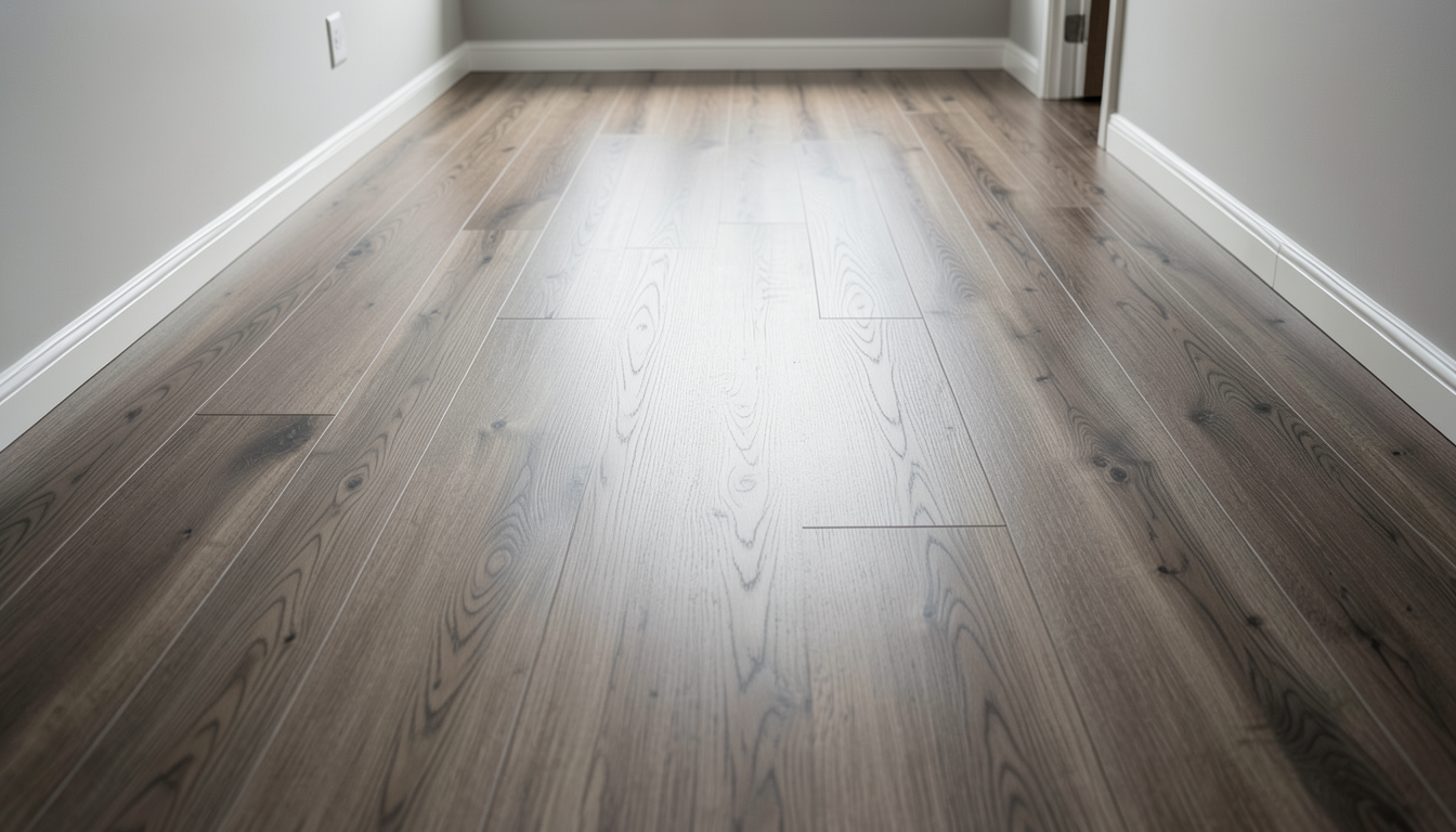 empty room with smooth wood style vinyl floor planks along hallway walls can you put vinyl flooring over tile